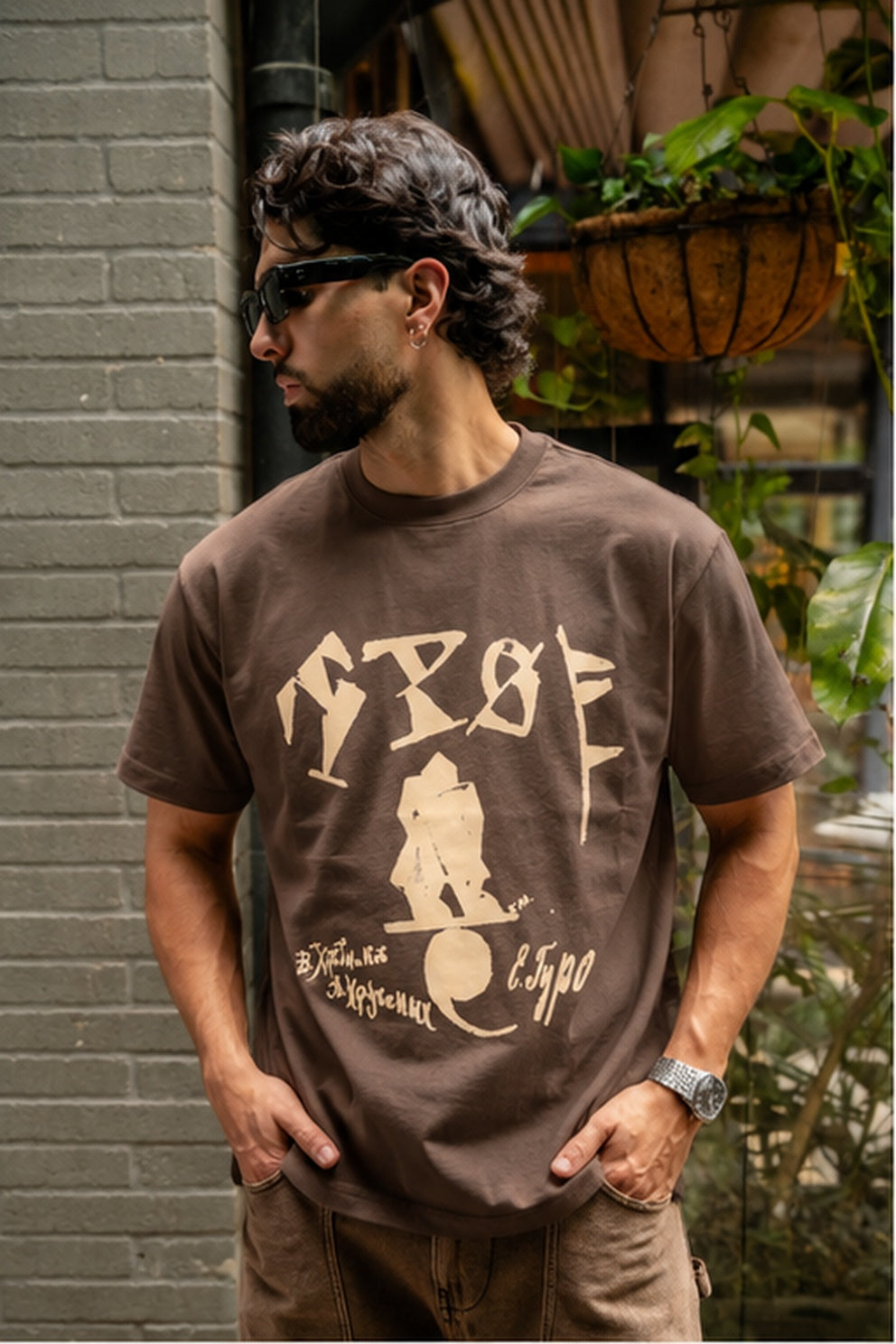 TSHIRT OVERSIZE - LIENZO CAFÉ