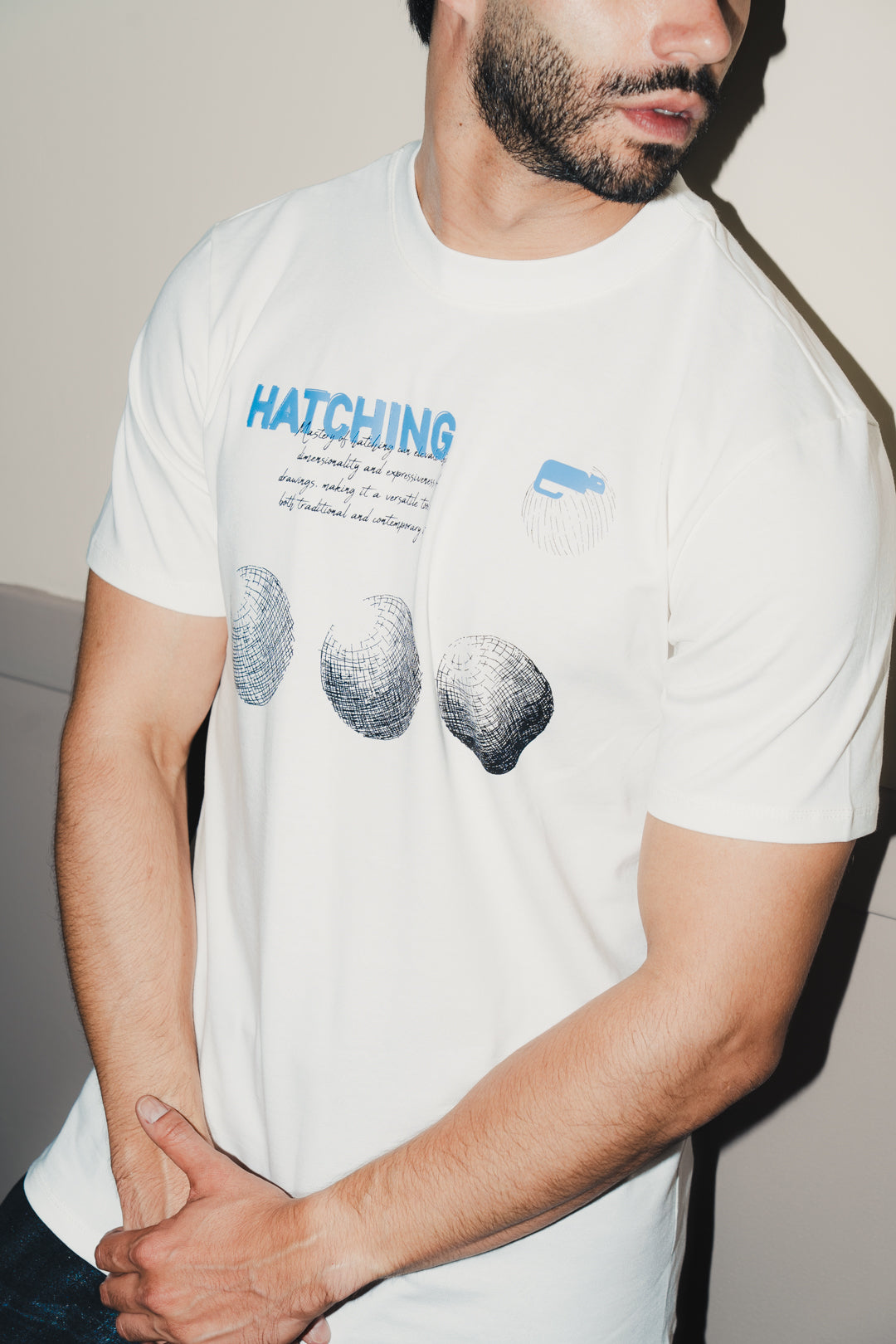TSHIRT - HATCHING BLANCO