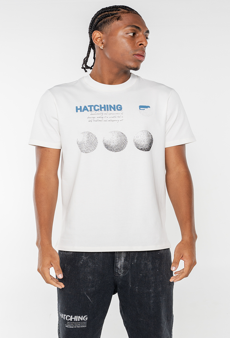 TSHIRT - HATCHING BLANCO