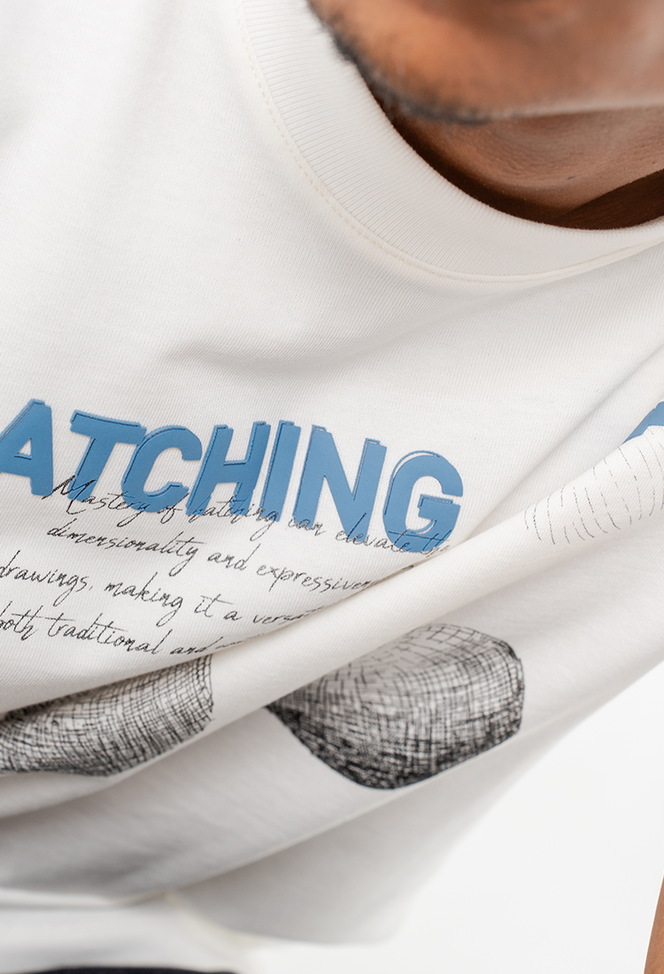 TSHIRT - HATCHING BLANCO